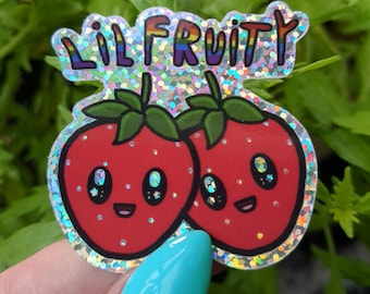 Lil' Fruity Strawberry Sticker (2")
