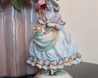 Porcelain Vintage Victorian Lady /japan/ Collectible Figurine/home