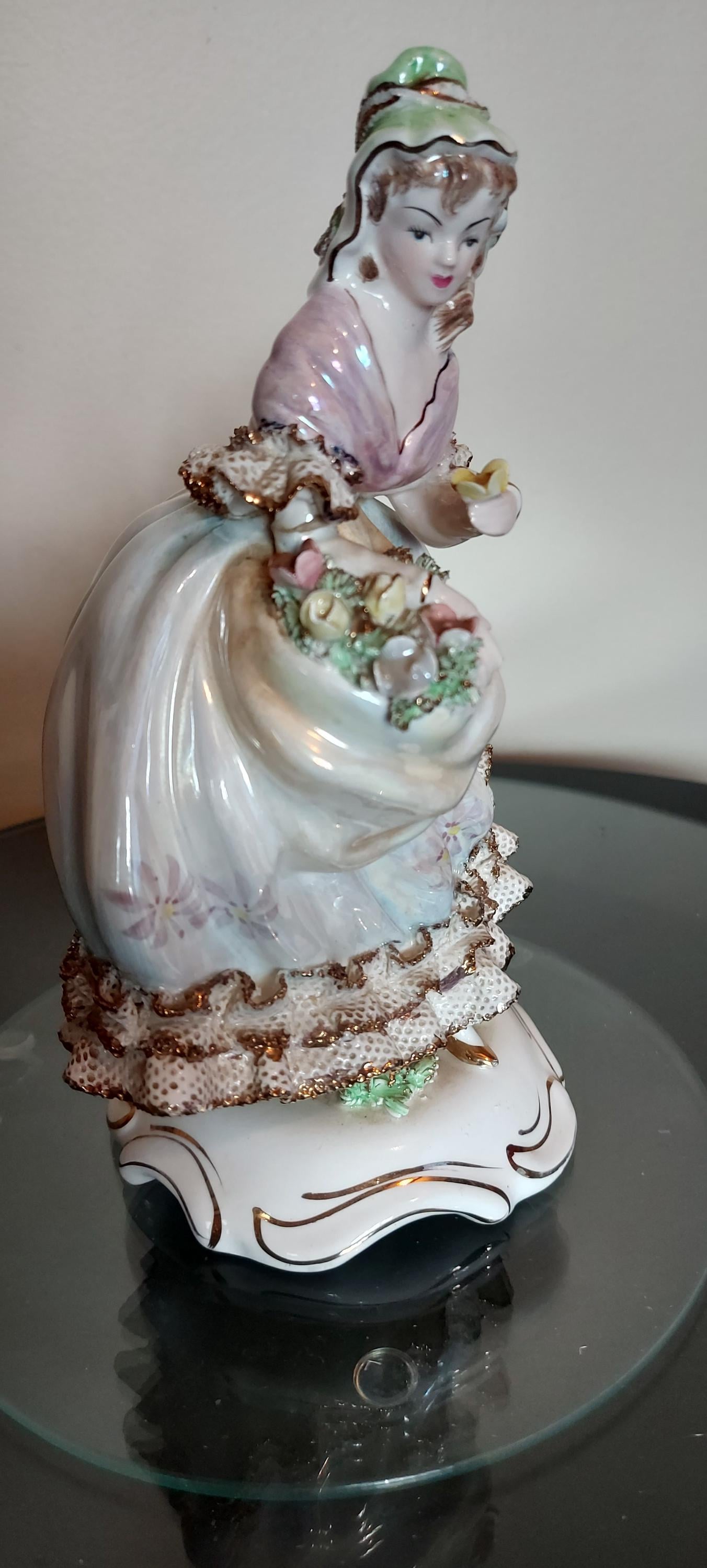 Porcelain Vintage Victorian Lady /japan/ Collectible Figurine/home