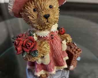 Vintage Teddy Bear  Resin With a Hat