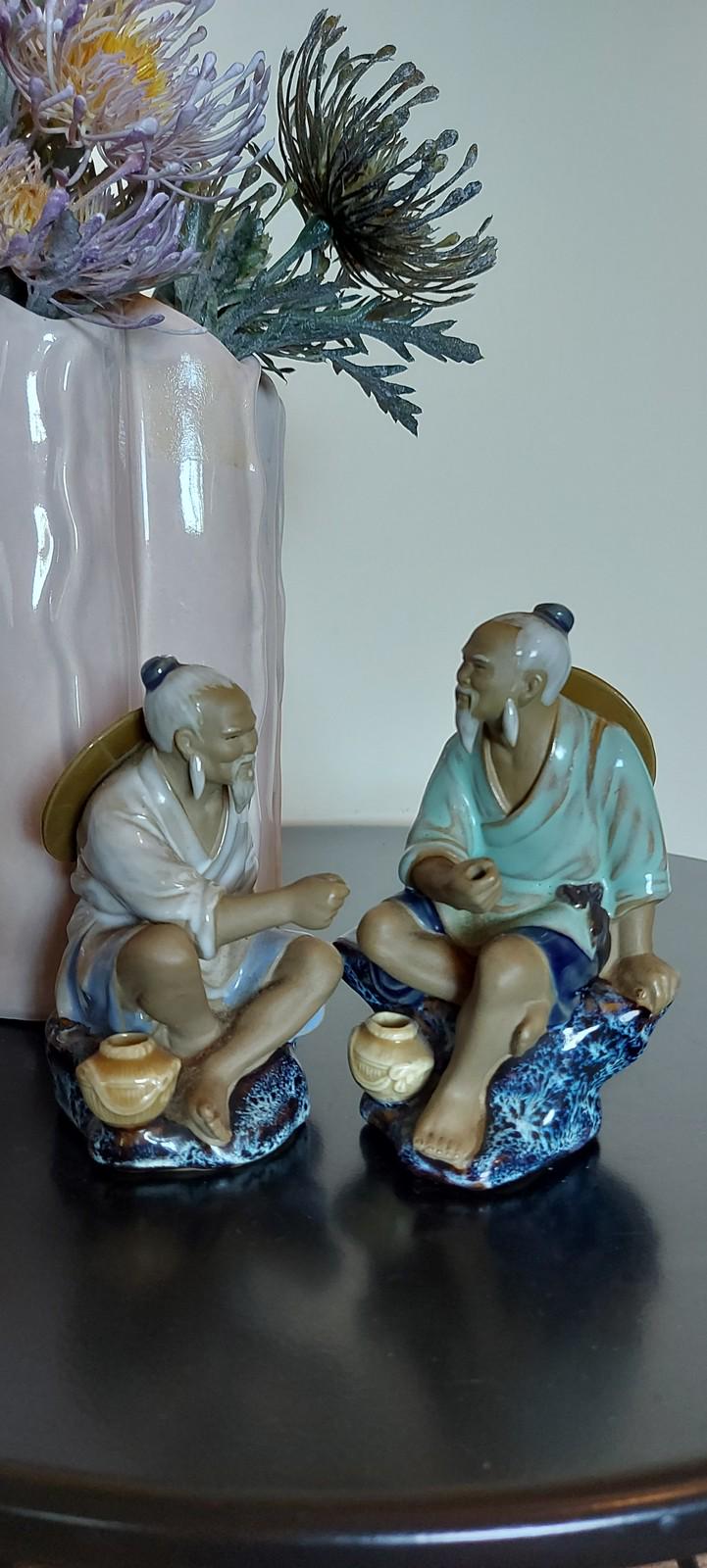 アンティーク陶器製 中国風泥人形 2体、室内装飾 - Etsy 日本