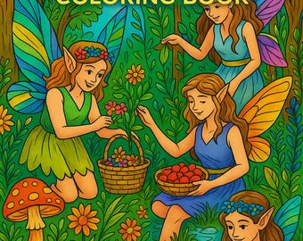 Libro da colorare delle fate – 40 pagine della foresta magica (PDF)