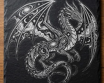 Dragon SVG Laser Cut Files | Dungeons and Dragons Art (Commercial Use)