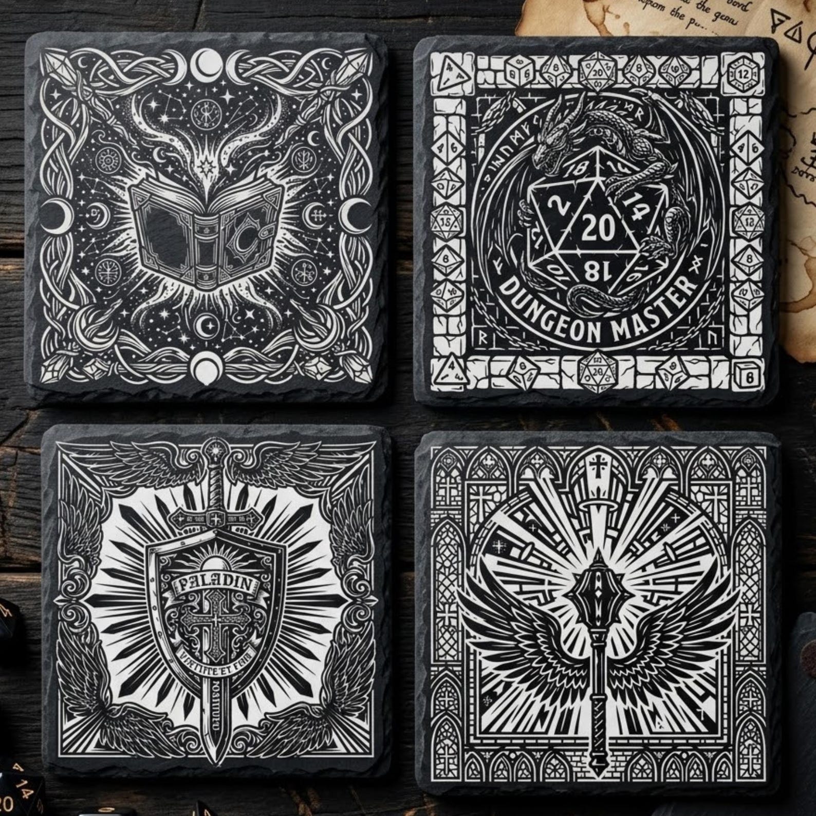 Ttrpg File Icon TTRPG Class Emblems SVG Bundle | D&D Icons Laser Cut Files, Coasters ...