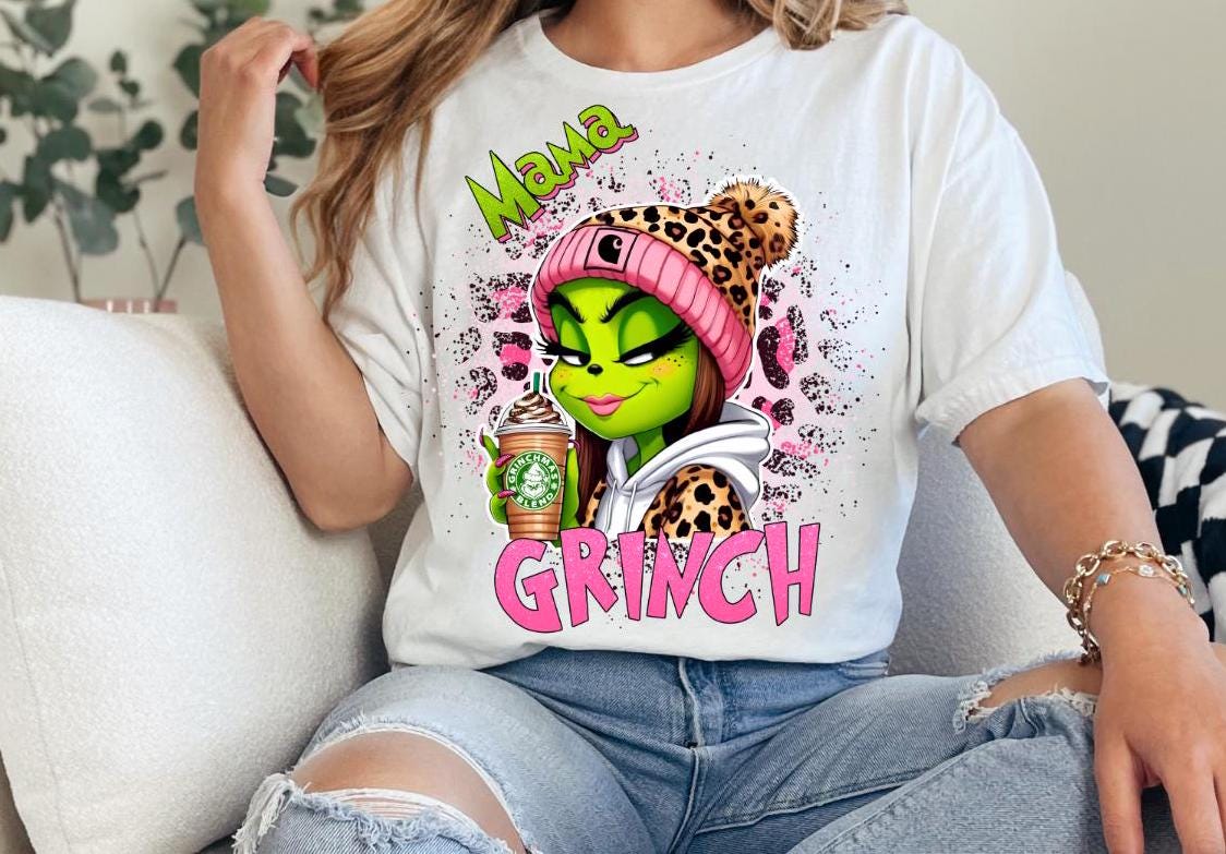 Donna Grinch - Merry Grinchmas Maglietta con Collo a V