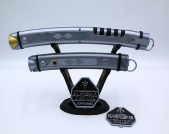 Ahsoka Tano's Lightsabers Replica with Stand - 3D Printed