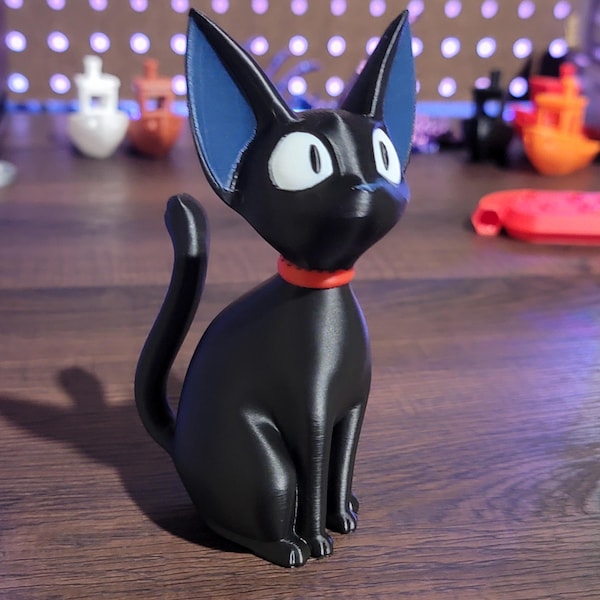 Modelo do Gato Jiji - Totalmente Colorido e Montado - Colecionável Impresso em 3D