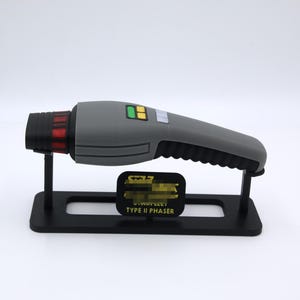 TNG Dust Buster Phaser with Stand - TNG Phaser - 3D Printed - Fully colored and assembled