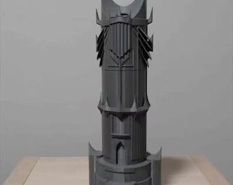 Barad-dûr (torre di Sauron) Torre dei dadi D&D / Stampata in 3D - Completamente colorata e assemblata