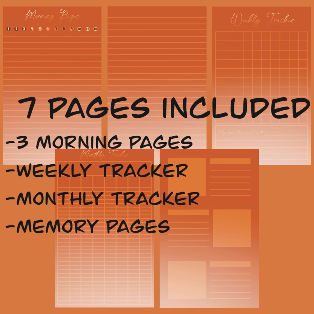 Orange Mental Health Digital Planner Goodnotes iPad Etsy