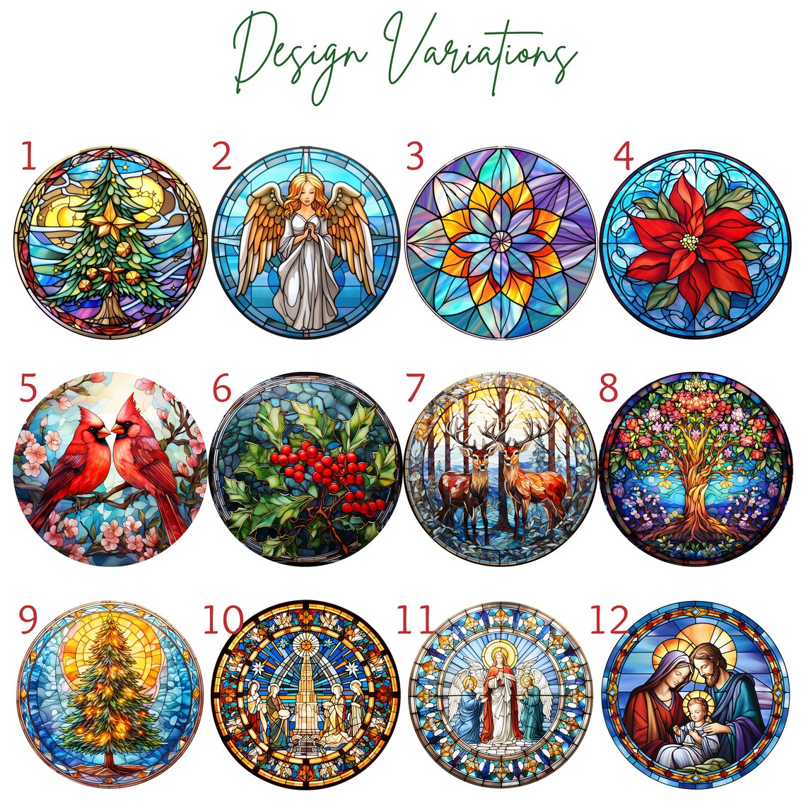 Stained Glass Christmas 2023 Ornamentchristmas Decoration2023 Christmas Keepsaketrendy Unique