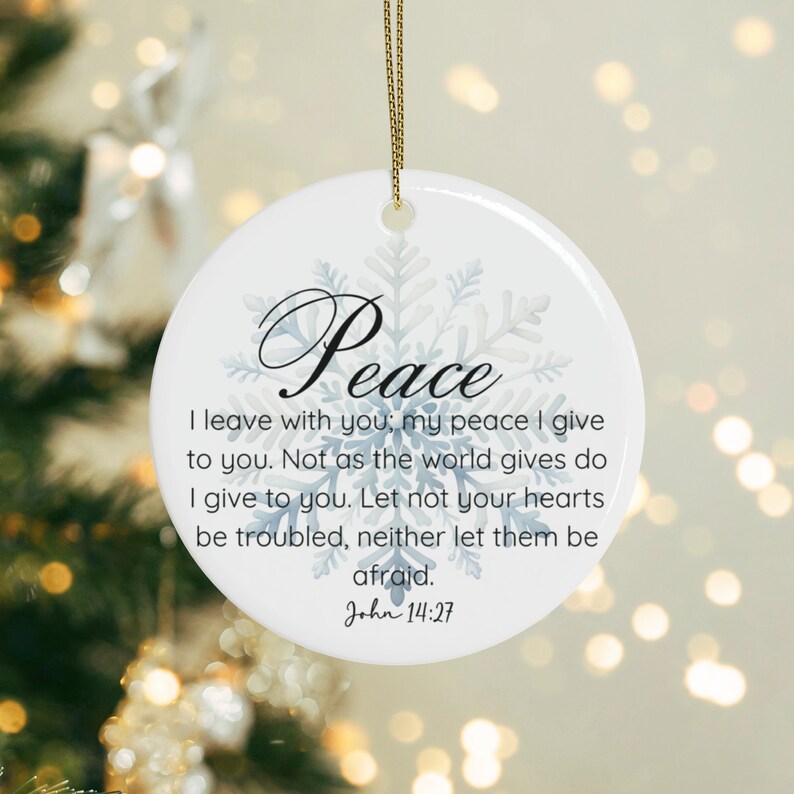 Bible Verse Ornament, Custom Scripture Gift, Personalized Christian