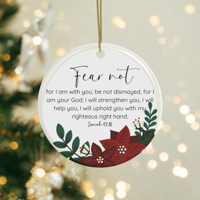 Bible Verse Ornament, Custom Scripture Gift, Personalized Christian Christmas Present, Religious