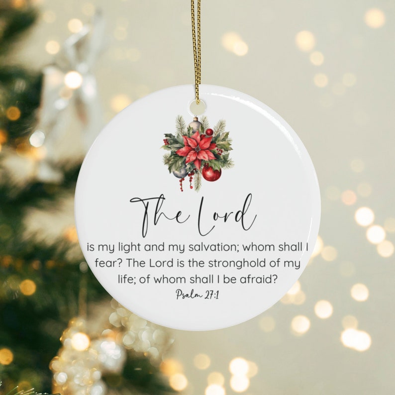 Bible Verse Ornament, Custom Scripture Gift, Personalized Christian Christmas Present, Religious