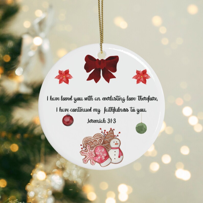 Bible Verse Ornament, Custom Scripture Gift, Personalized Christian