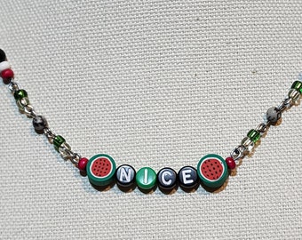 Nice Watermelon Positive Affirmation Necklace