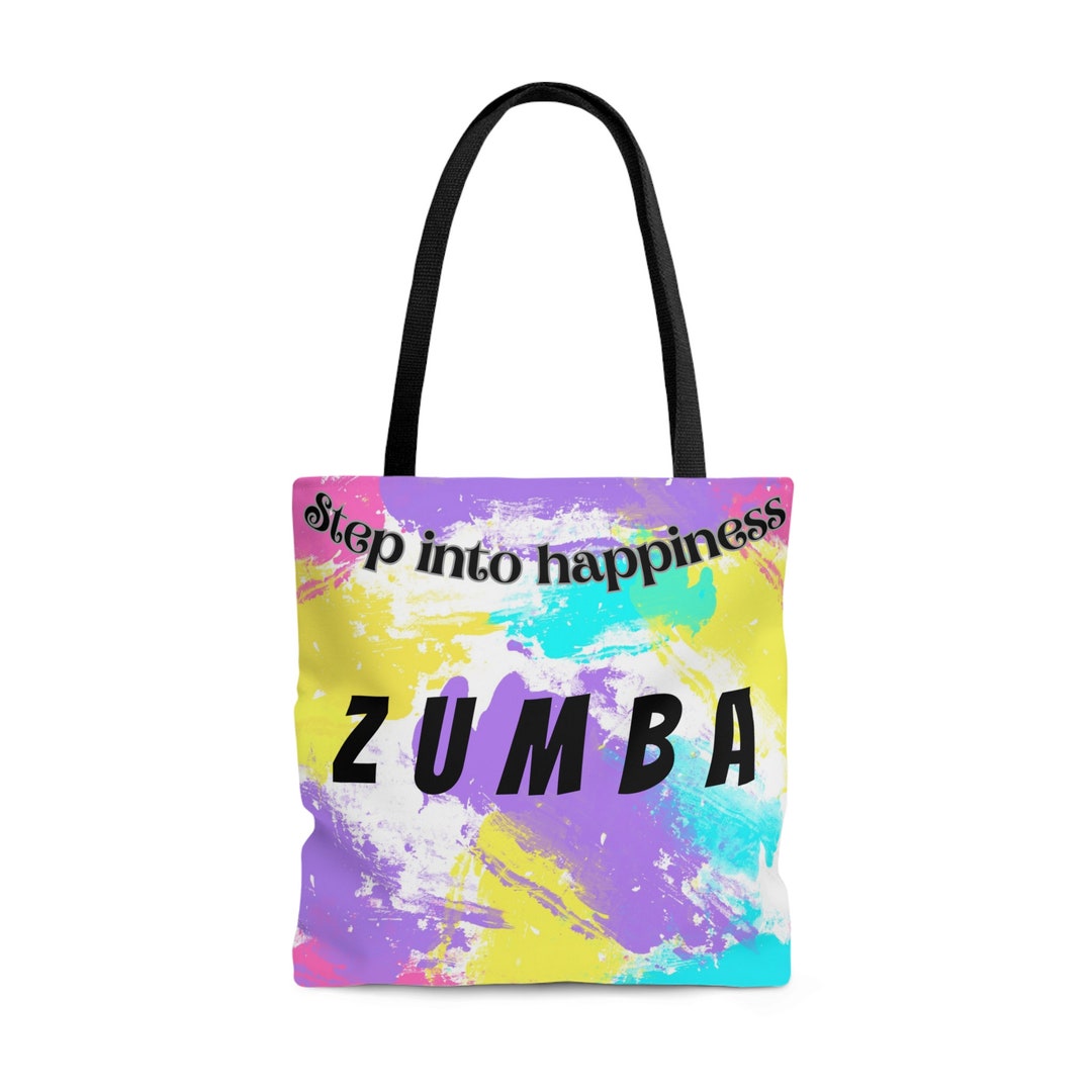 Zumba Colorful AOP Tote Bag Polyester Gift Bag Gift for Etsy