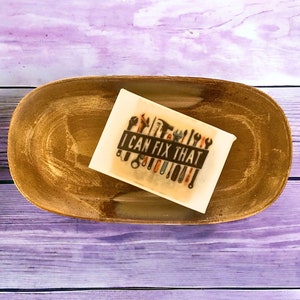Shea Butter Soap Made With Volcanic Powder. Teakwood Scented, Cuts Through Greese & Grime, Mechanics Soap, Truckers Soap, Handymans Gift
