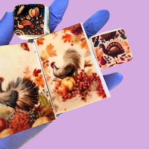 Harvest Berry Scented Shea Butter Soap Set - Turkey & Fall Leaves