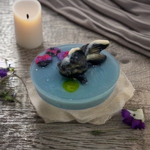Koi Fish Soap, Made With Shea Butter And Vit E, Cherry Blossom Sent. Black and White Koi Fish, Unique Soap Gift. Sensory Bathing Experience