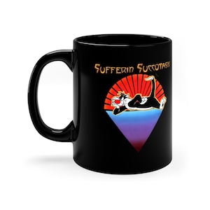 Cats Under The Stars Tribute 11oz black mug.