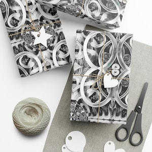 Illusione 3d in bianco e nero Carta da regalo artistica