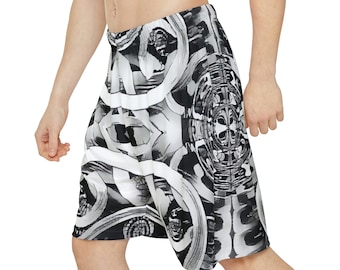 B&W Shorts de gimnasia de acero trenzado para hombre