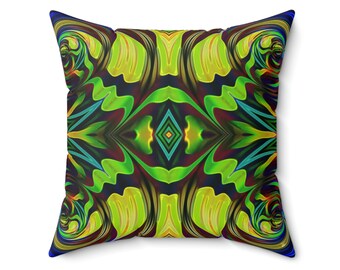 Cojín de diseñador de diseño premium - OJO VERDE