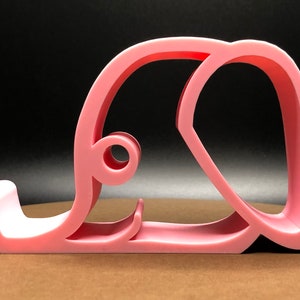 Elephant - Phone Stand, Small Tablet Stand, Photo Stand, Business Card Holder, Notepad / Recipe Card Stand - 20+ Color Options - 3D Printed