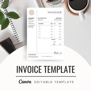 Minimalist Invoice Template | Editable Canva Design | Professional Simple Invoice | Modern Business Invoice