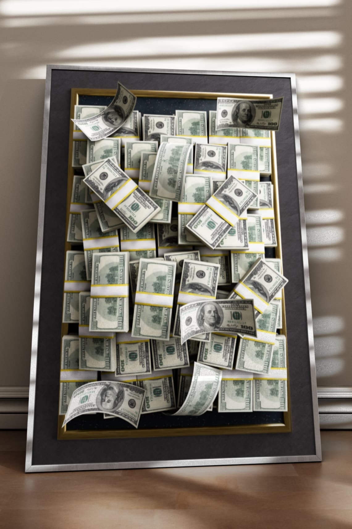 Cash Money Wall Art Decor Cash Man Cave Interior Wall Art Decor Stacks