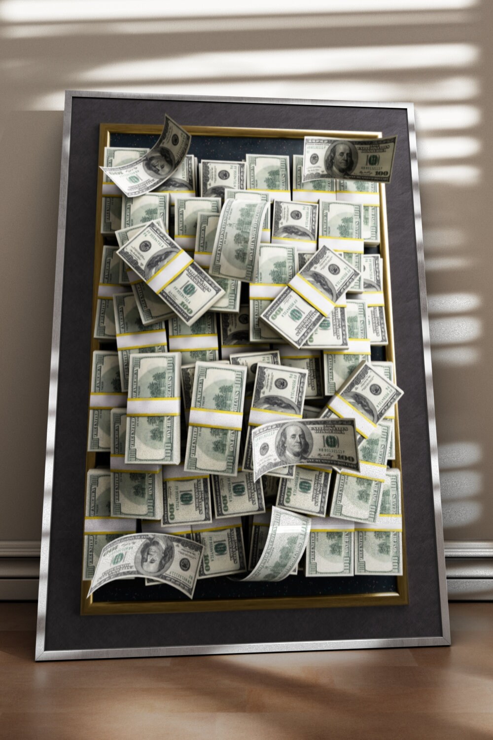 Cash Money Wall Art Decor Cash Man Cave Interior Wall Art Decor Stacks