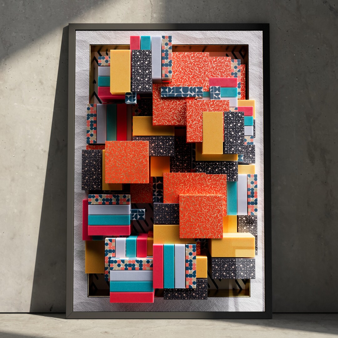 3D Abstract Wall Art Decor Abstract Art Print Abstract Poster Etsy