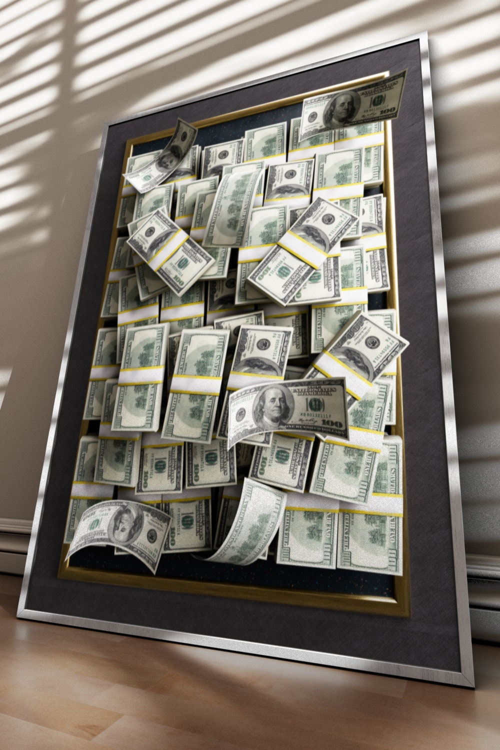 Cash Money Wall Art Decor Cash Man Cave Interior Wall Art Decor Stacks