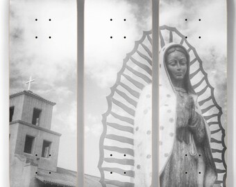 232 Skateboards Custom Virgen De Guadalupe Triptych Three Skateboard Deck Set Art History New Mexico Gift For Him Her Santa Fe Gift