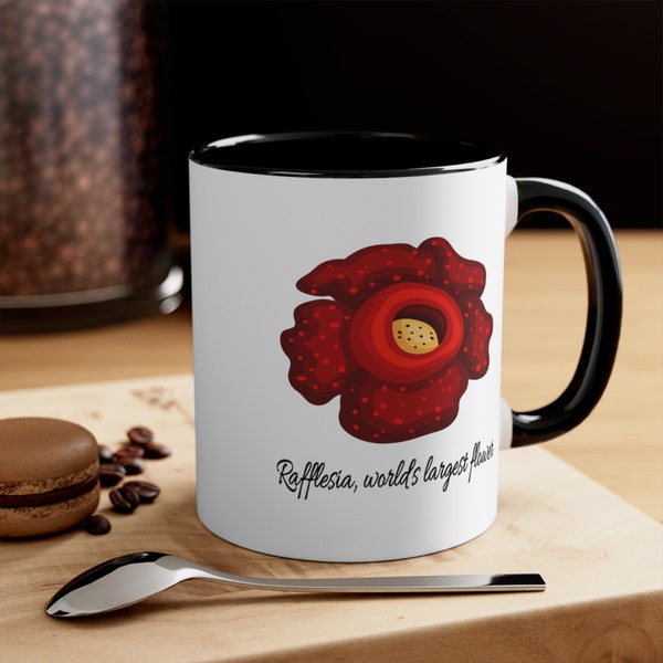 Flower mug, Rafflesia Mug, Flower gift mug, Accent Coffee Mug 11oz, Gift mug