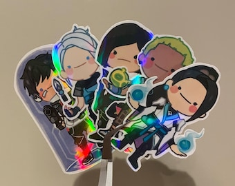 Valorant agent chibi vinyl sticker, water-resistant.