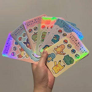 Little Binkie Starter Kit. Cute mini sticker, waterproof, sticker sheet, Poké Gen 1-6 stickers