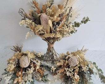 Dried Bridal Bouquet / wedding bouquet / preserved flower bouquet / dried flower bouquet / wedding florist / wedding flowers / wedding