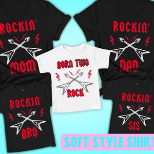 Born Two Rock T-Shirt: Rockstar 2nd Birthday Tee