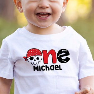 Personalized Pirate Birthday Shirt | Baby Boy 1st Birthday Outfit | Matching Family Pirate Party Shirt | Custom Name Gift