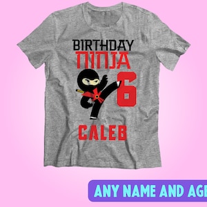 Ninja shirt, Birthday shirt, Ninja shirt boys, ninja birthday party, ninja Tee, Ninja Warrior Shirt, Kids Ninja Shirt, Ninja Themed Birthday