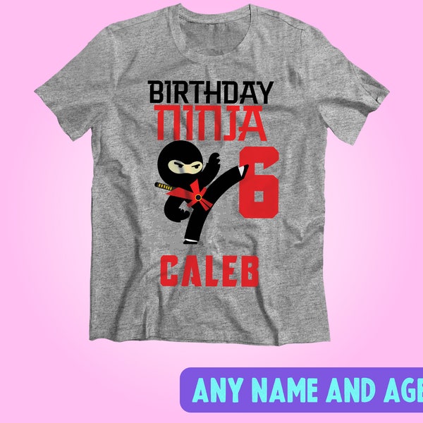 Ninja shirt, Birthday shirt, Ninja shirt boys, ninja birthday party, ninja Tee, Ninja Warrior Shirt, Kids Ninja Shirt, Ninja Themed Birthday