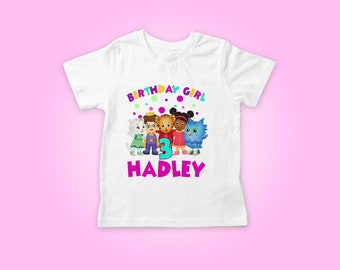 Girl Tiger's Birthday tee, Girl Daniel Birthday Shirt, Custom Matching Family Birthday Shirt, Personalized Gift Shirt , Tiger Birthday Party