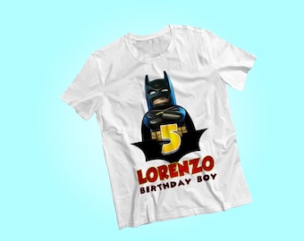 Chemise anniversaire super-héros : t-shirt de fête personnalisé