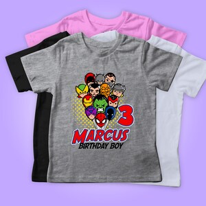 Personalized Superhero Birthday Shirt: Custom Kids Tee