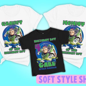 Personalized Buzz Lightyear Birthday Shirt: Custom Family Tees