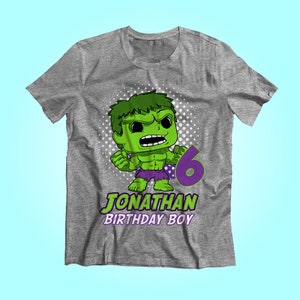 Incredible Hulk birthday shirt, Custom birthday shirt, birthday gift, Superhero clothing, Personalized shirt, kids birthday, birthday outfit