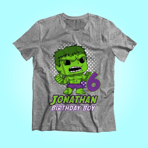 Incredible Hulk birthday shirt, Custom birthday shirt, birthday gift, Superhero clothing, Personalized shirt, kids birthday, birthday outfit