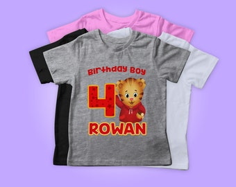 Boy Tiger's Birthday tee, Girl Daniel Birthday Shirt, Custom Matching Family Birthday Shirt, Personalized Gift Shirt , Tiger Birthday Party